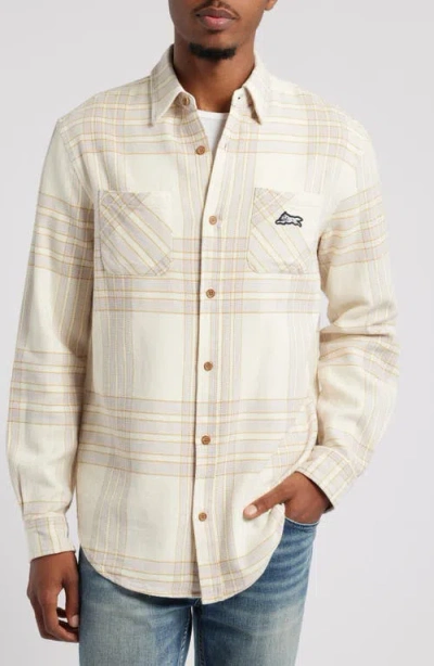 Icecream Snow White Plaid Cotton Flannel Button-up Shirt In Plaid
