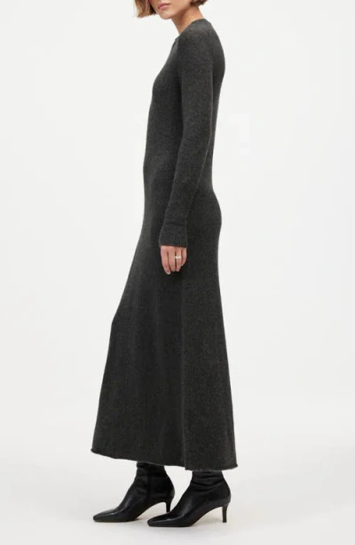 Madewell Sweater Maxi Dress In Heather Charcoal