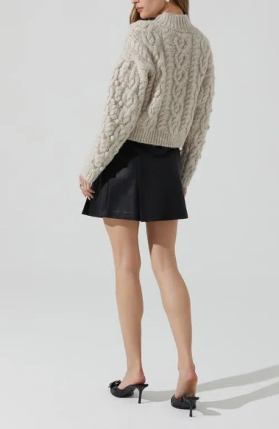Astr The Label Mikita Pleated Faux Leather Miniskirt In Black