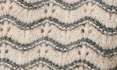 Astr The Label Jaylani Wavy Stitch Sweater In Grey Taupe
