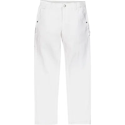Joe's Kids' Brixton Drawstring Waist Slim Straight Leg Twill Pants In White