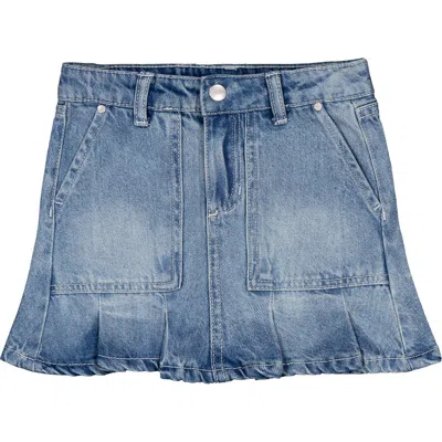Shop Joe's Jeans Kids' Mina Pleated Denim Skirt In Light Wash