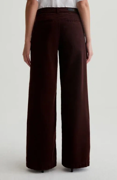 Ag Stella Low Slung Corduroy Palazzo Pants In Alpine Bark