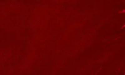 Nasty Gal Lace Trim Side Slit Velvet Miniskirt In Red