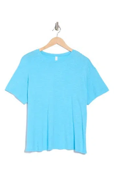 Z By Zella Easy Day Slub T-shirt In Blue Brilliance