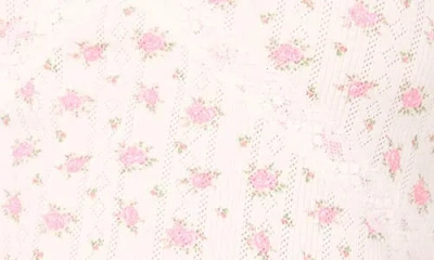 1.state Ditsy Lace Trim Pointelle Camisole In Rose Pink