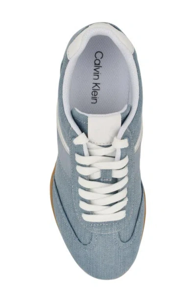 Calvin Klein Women's Women's Harlian Sneaker In Medium Blue Denim