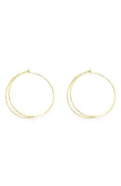 Panacea Double Hoop Earrings In Gold