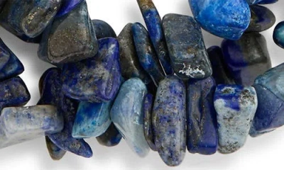Kenneth Jay Lane Lapis Chips Necklace In Lapis