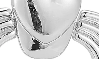 Sphera Milano Heart Drop Earrings In Silver