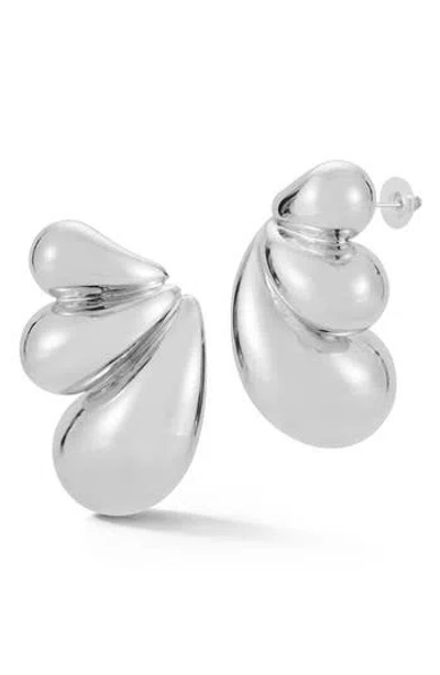 Sphera Milano Statement Stud Earrings In Silver
