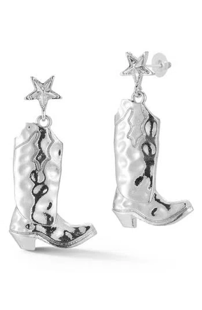 Sphera Milano Cowboy Drop Earrings In Silver
