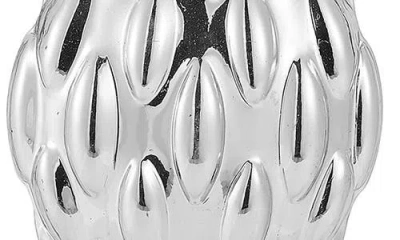 Sphera Milano Bold Textured Orb Drop Earrings In Silver