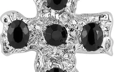 Sphera Milano Plated Cross Necklace In Silver