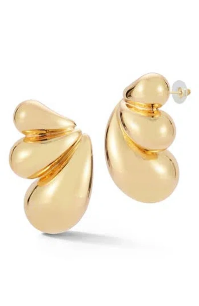 Sphera Milano Statement Stud Earrings In Gold