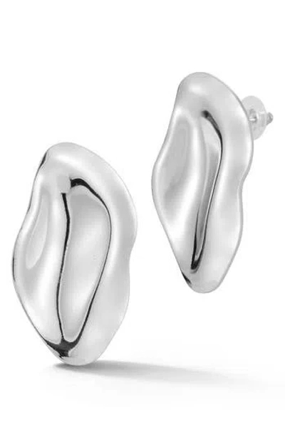 Sphera Milano Sculptural Stud Earrings In Silver