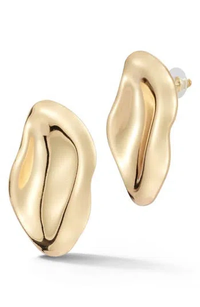 Sphera Milano Sculptural Stud Earrings In Gold