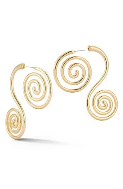 Sphera Milano Swirl Drop Earrings In Gold