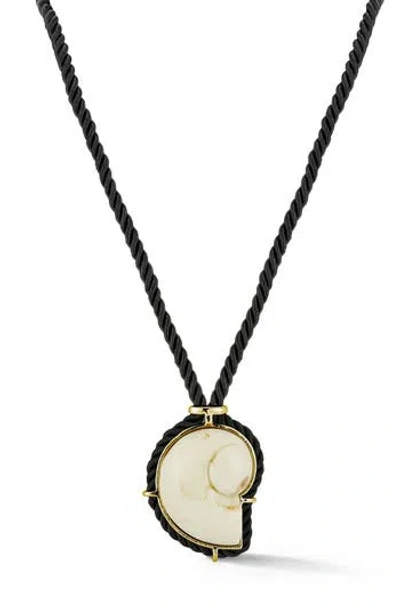 Sphera Milano Shell Pendant Necklace In Gold