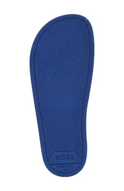 Hugo Boss Boss Sean Slide Sandal In Medium Blue