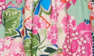 Eliza J Sleeveless Mock Neck Minidress In Pink Multi