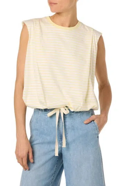 Joe's Sleeveless Knit Tank In Anise/white Stripe