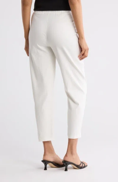 Patrizia Luca Stretch Cotton Pull-on Pants In White