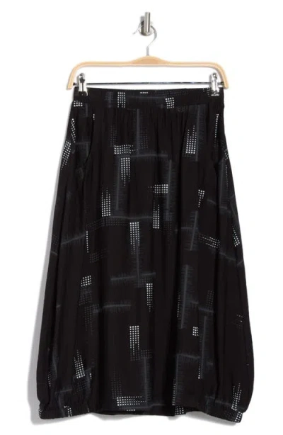 Patrizia Luca Abstract Print Bubble Skirt In Black