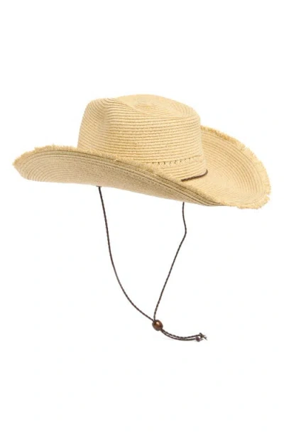 Vince Camuto Chin Strap Cowboy Hat In Natural