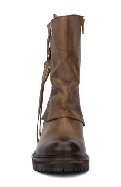 Vintage Foundry Madeline Block Heel Boot In Camel