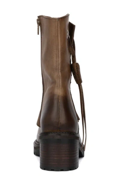 Vintage Foundry Madeline Block Heel Boot In Camel