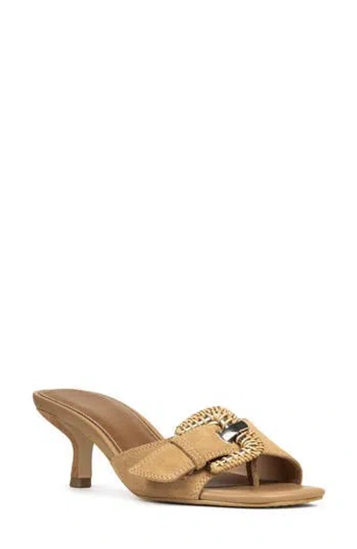 Donald Pliner Cherry Buckle Mule Sandal In Camel
