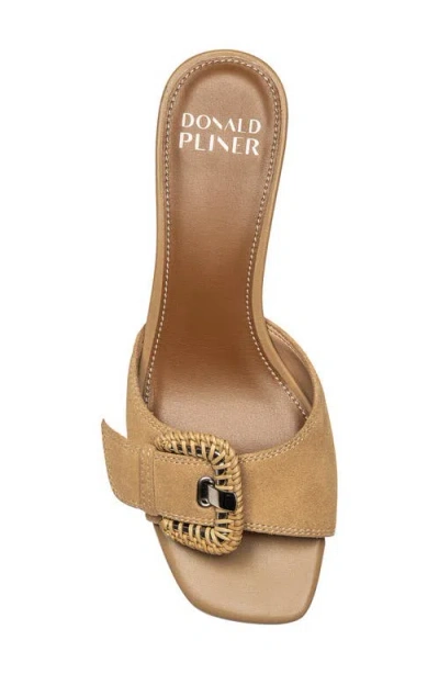 Donald Pliner Cherry Buckle Mule Sandal In Camel