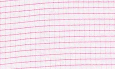 Lorenzo Uomo Trim Fit Micro Grid Cotton Oxford Dress Shirt In Pink
