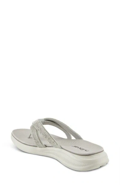 Flexus By Spring Step Ashine Flip Flop Sandal In Light Grey