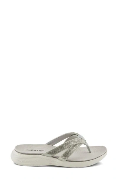 Flexus By Spring Step Ashine Flip Flop Sandal In Light Grey