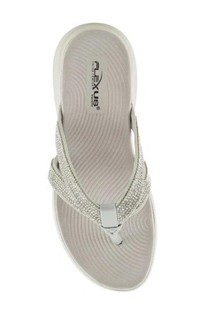 Flexus By Spring Step Ashine Flip Flop Sandal In Light Grey