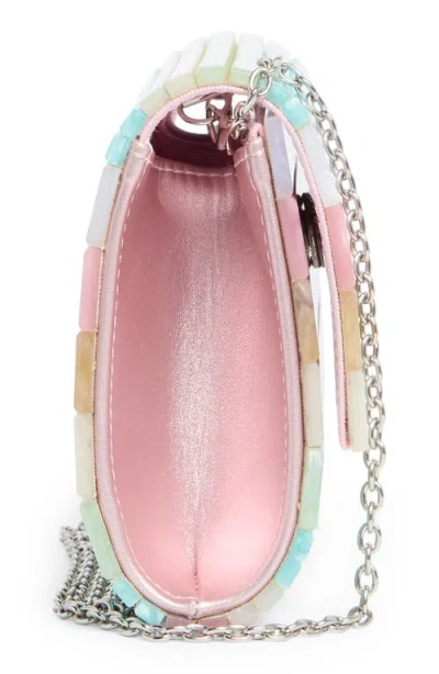 Kurt Geiger London Acrylic Stripe Party Clutch In Multicolored