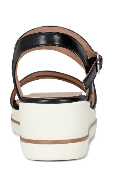 Easy Spirit Sheale Lug Sole Wedge Sandal In Black