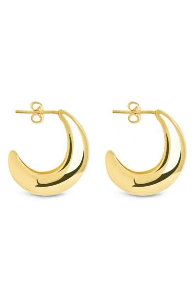 Sterling Forever Julia Micro Huggie Hoop Earrings In Gold