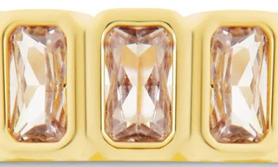 Sterling Forever Jackie Bezel Cubic Zirconia Band Ring In Gold