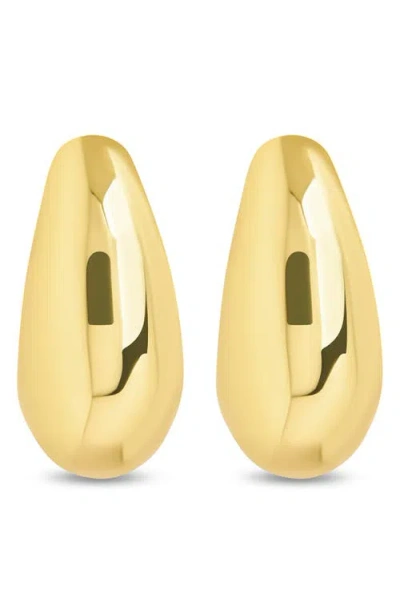 Sterling Forever Julia Micro Huggie Hoop Earrings In Gold