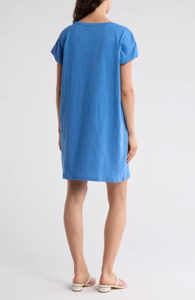 Shop By Design Arabella Slub Cotton Tunic T-shirt In Blue