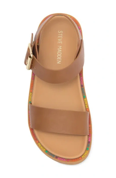 Steve Madden Kids' Jelira Ankle Strap Sandal In Brown