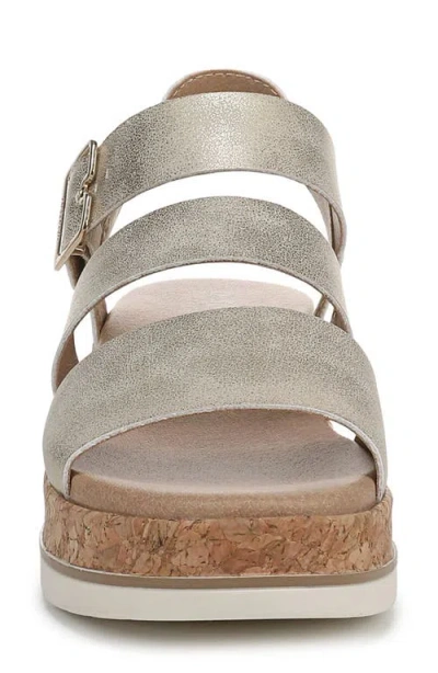 Dr. Scholl's Once Twice Platform Sandal In Gold