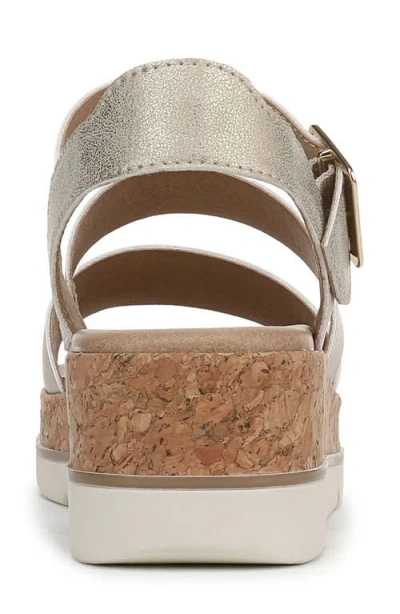Dr. Scholl's Once Twice Platform Sandal In Gold