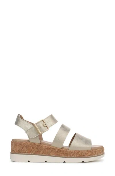 Dr. Scholl's Once Twice Platform Sandal In Gold