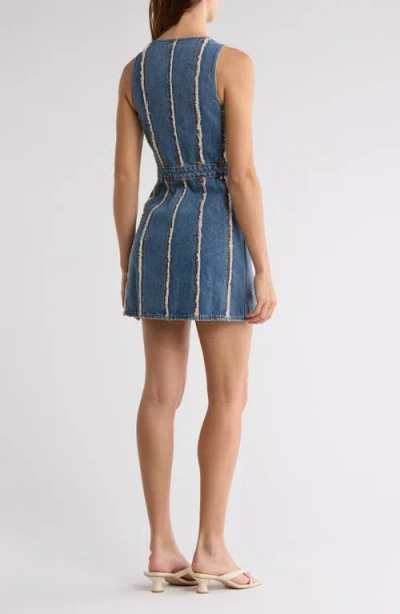 Re/done Fray Denim Dress In Bruna