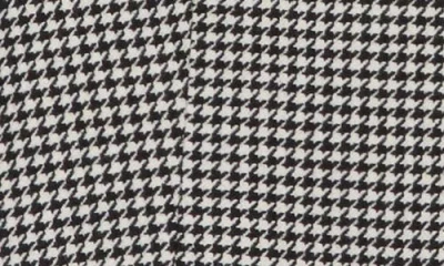 Re/done Houndstooth Cutoff Boyfriend Blazer In Black/white