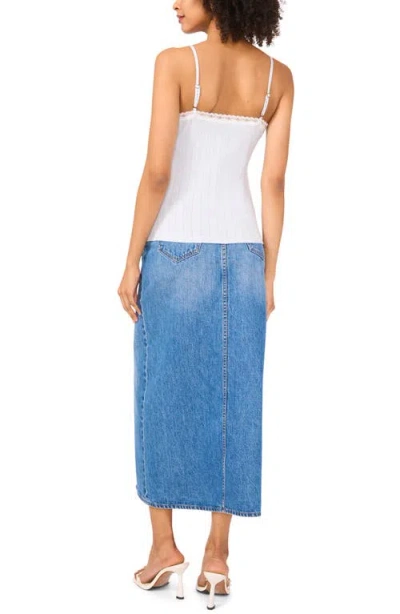 1.state Lace Trim Pointelle Camisole In Angel Blue